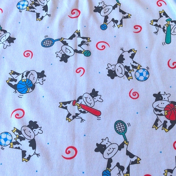 ❤️ COW Sport Cows Pajama Bottoms Pants For Kids Size 5/6 - Picture 4 of 6